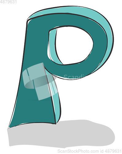 Image of Letter P alphabet vector or color illustration