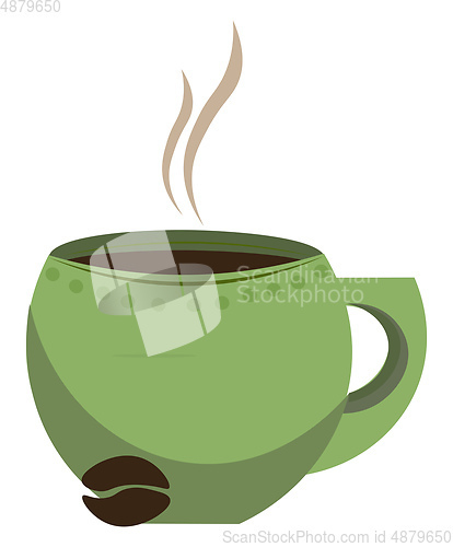 Image of Freshly made cup of coffee vector illustration 