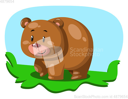 Image of Orange Panda, vector color illustration.