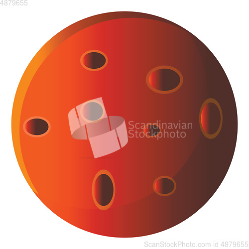 Image of A clipart of red planet mars vector or color illustration
