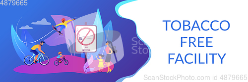 Image of Smoke free zone concept banner header