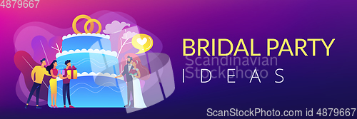 Image of Wedding party concept banner header.