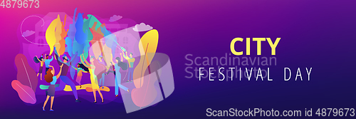 Image of Holi festival concept banner header.