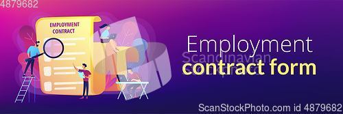 Image of Employment agreement concept banner header