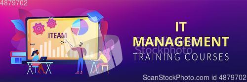Image of IT management courses concept banner header