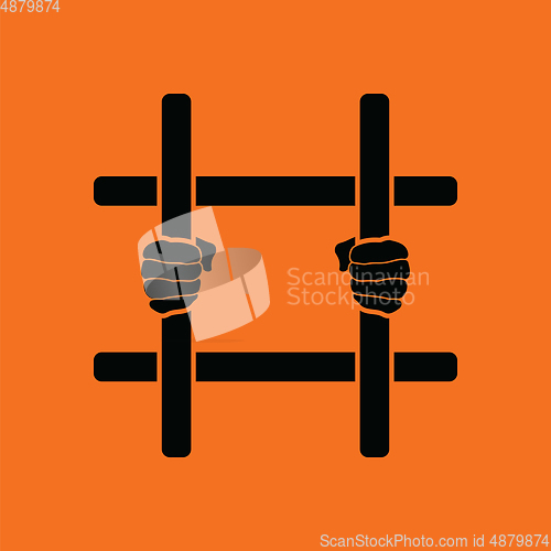 Image of Hands holding prison bars icon