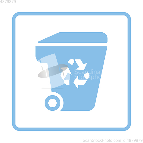 Image of Garbage container recycle sign icon