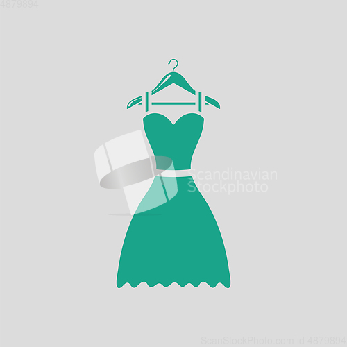 Image of Elegant dress on shoulders icon