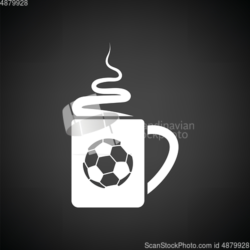 Image of Football fans coffee cup with smoke icon