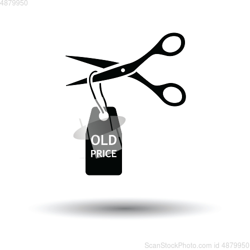 Image of Scissors cut old price tag icon