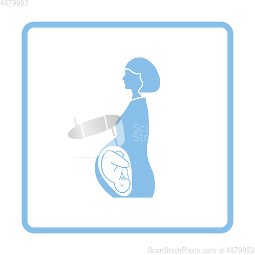 Image of Pregnant woman with baby icon