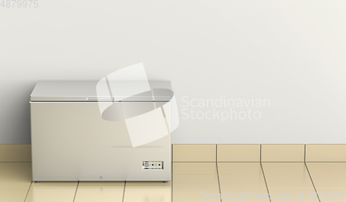 Image of Silver deep freezer