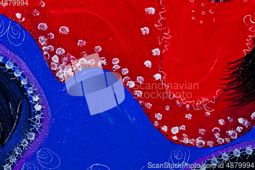 Image of Blue, red and white shades colored texture background. 