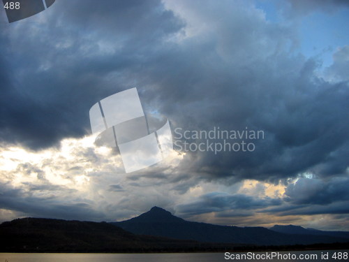 Image of Dark mountain. Laos