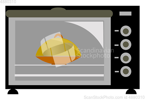 Image of Smart oven vector or color illustration