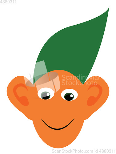 Image of Big ear boy vector or color illustration