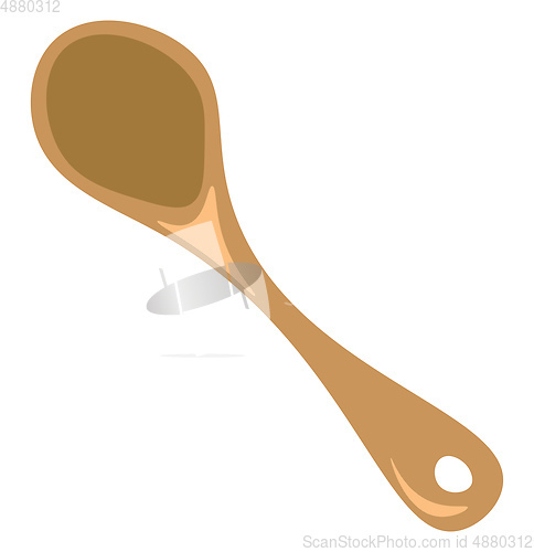 Image of An image of a spoon vector or color illustration