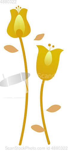 Image of Flowers vector color illustration.