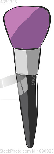 Image of A stylish powder brush vector or color illustration