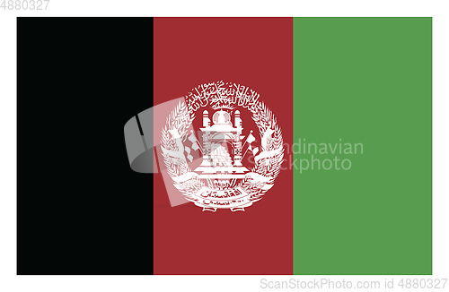 Image of Vector illustration of Afghanistan flag on whte background.