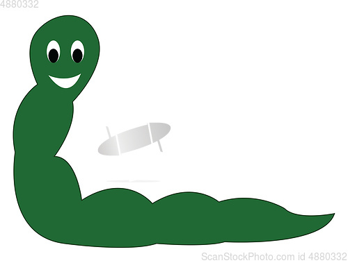Image of A cartoon of a worm vector or color illustration
