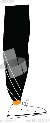 Image of Simple black pants vectpr illustration on white background