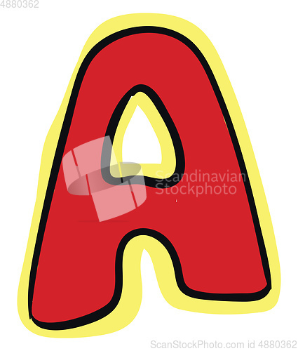 Image of Letter A alphabet vector or color illustration