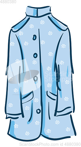 Image of Floral coat vector or color illustration