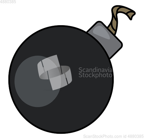 Image of A ball bomb, vector color illustration.