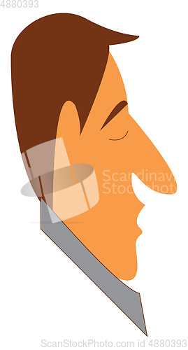 Image of A man with sad facial expression vector or color illustration