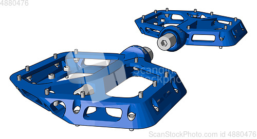 Image of Paddle to rotate wheel colored vector or color illustration