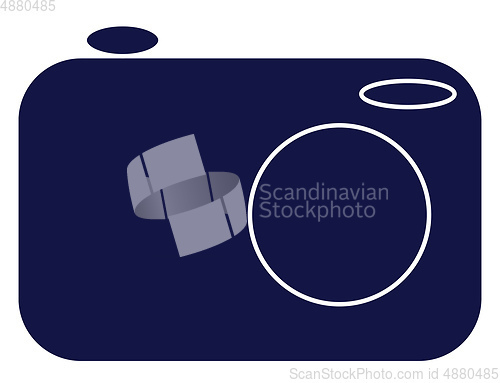 Image of Silhouette of a camera vector or color illustration