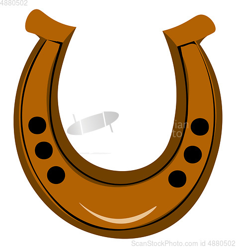 Image of Strong horseshoe vector or color illustration