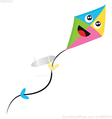 Image of A colorful laughing kite vector or color illustration