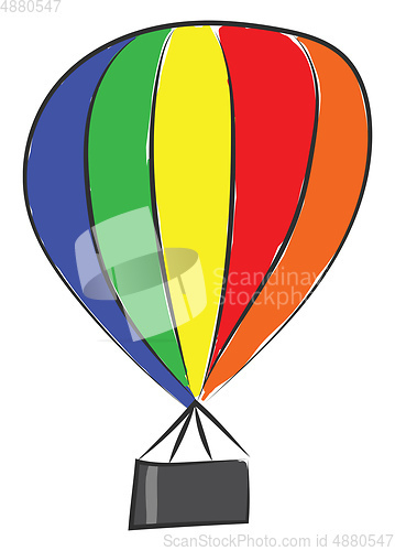 Image of Colorful parachute vector or color illustration