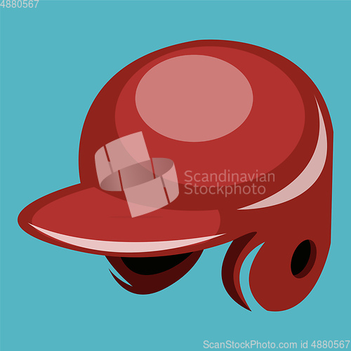 Image of Sports helmet vector color illustration.