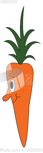 Image of Happy carrot vector or color illustration