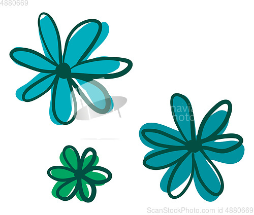 Image of Flowers vector or color illustration
