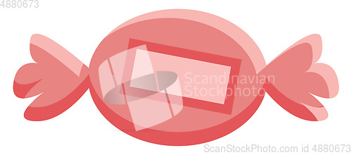 Image of Clipart of a candy wrapped in red wrapper vector color drawing o