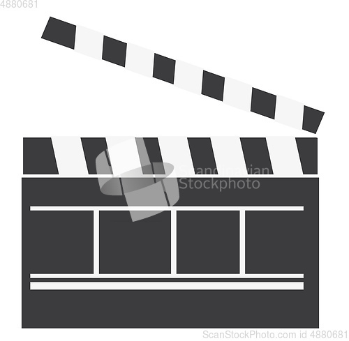 Image of A clapperboard used during the movie or cinema shoot vector colo