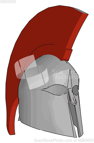 Image of A medieval helmet sketch vector or color illustration