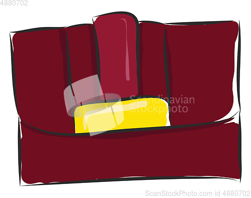 Image of Red ladies clutch purse vector illustration on white backgrtound