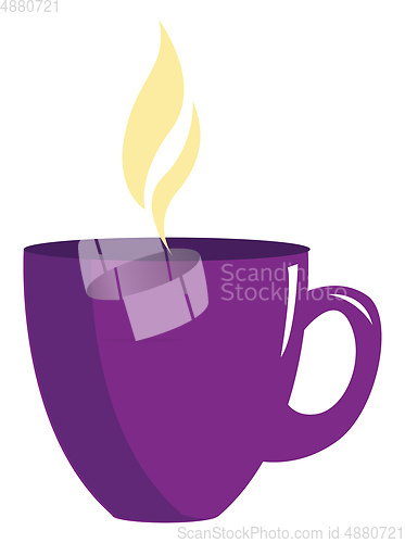 Image of A purple cup vector or color illustration