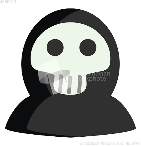 Image of Halloween death mask vector illustration on white background 