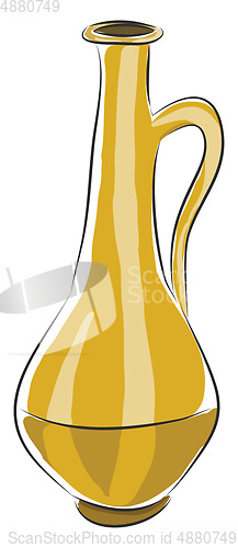 Image of Yellow antique jug for beverage basic RGB vector on white backgr