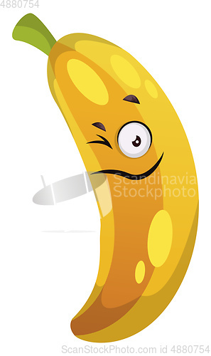 Image of Banana winks illustration vector on white background