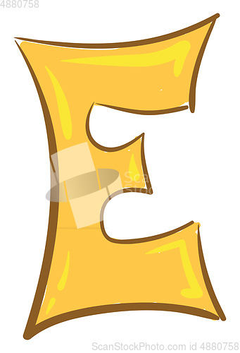 Image of Letter E alphabet vector or color illustration