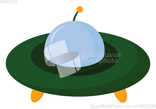 Image of Clipart of an UFO vector or color illustration