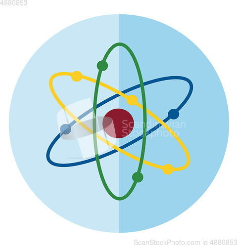 Image of Structure of atom or the smallest unit of the matter vector colo
