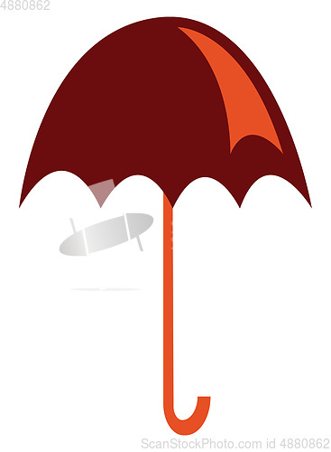 Image of An open umbrella vector or color illustration